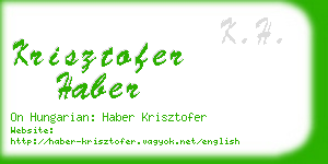 krisztofer haber business card